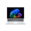 HP EliteBook 8 G2i 14-inch silver laptop open, showing the screen and keyboard